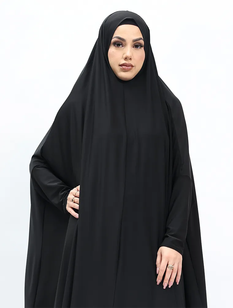 Black Jersey Jilbab